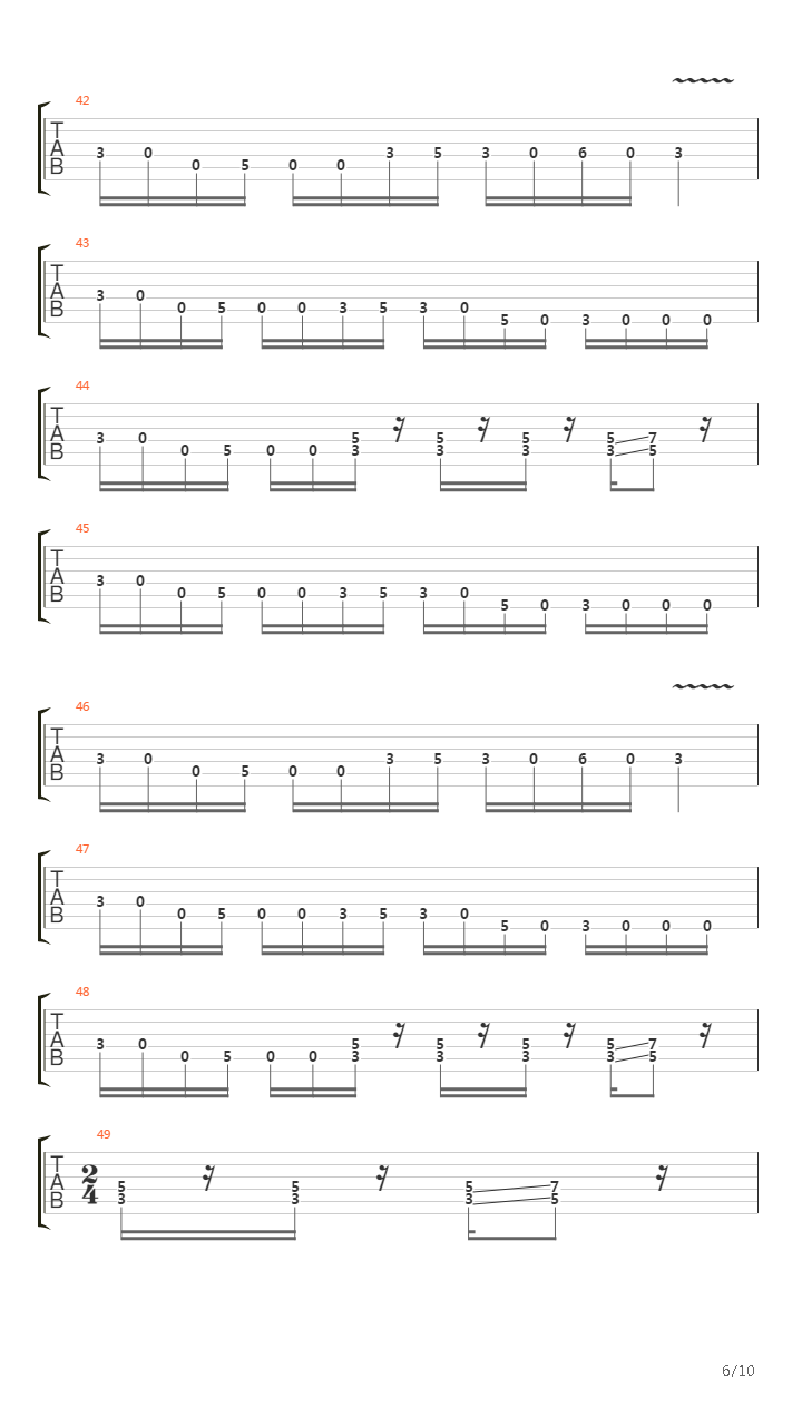 No吉他谱