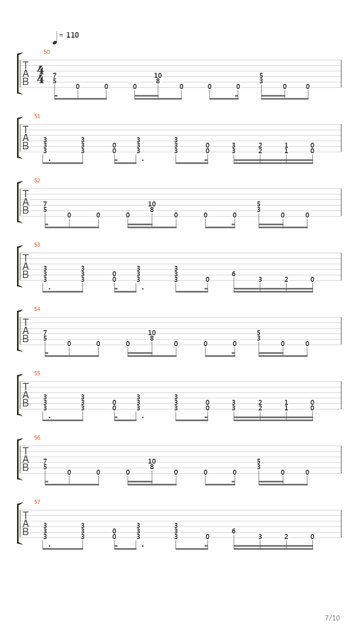 No吉他谱