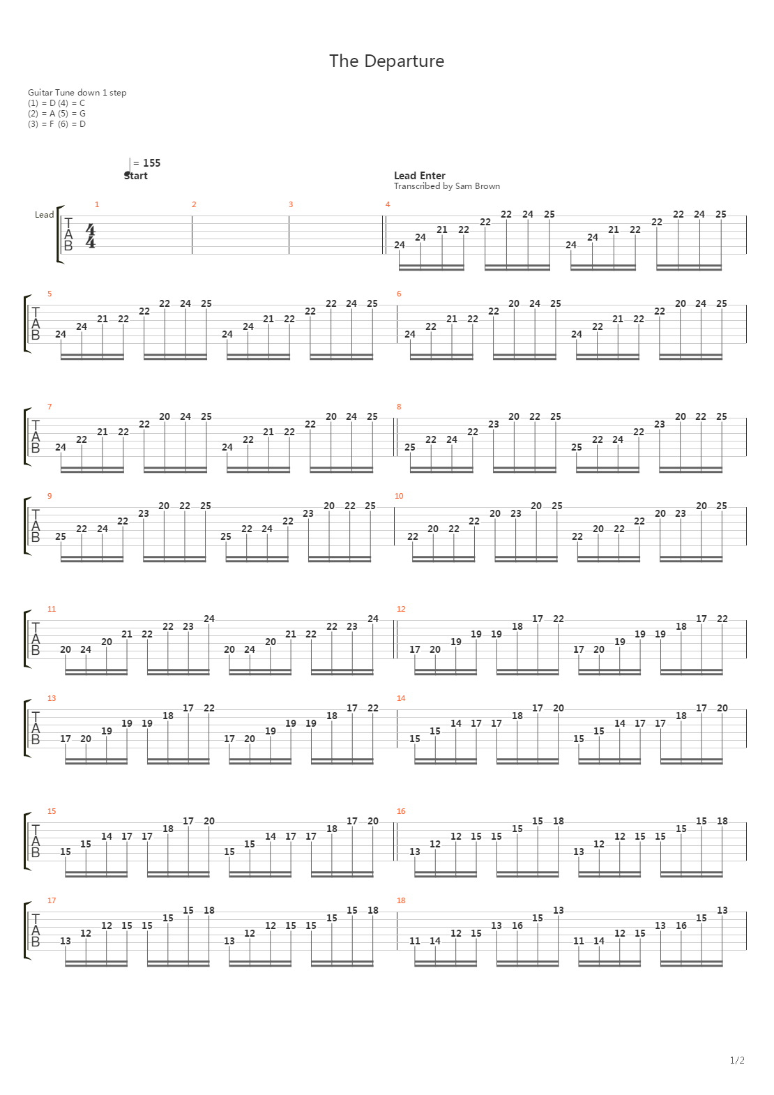 The Departure吉他谱