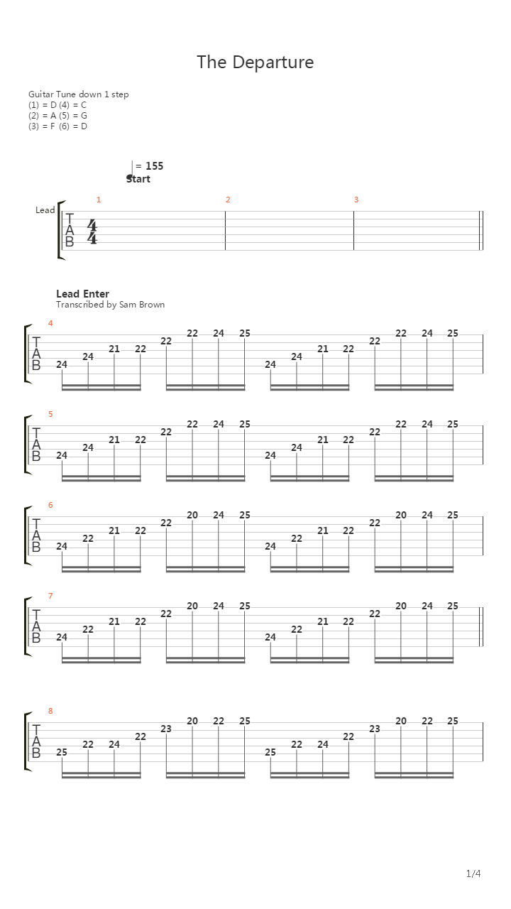 The Departure吉他谱