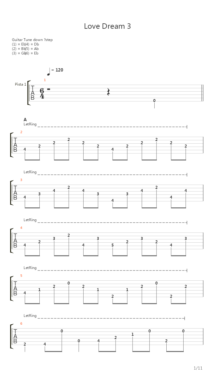Liebestraum 3吉他谱