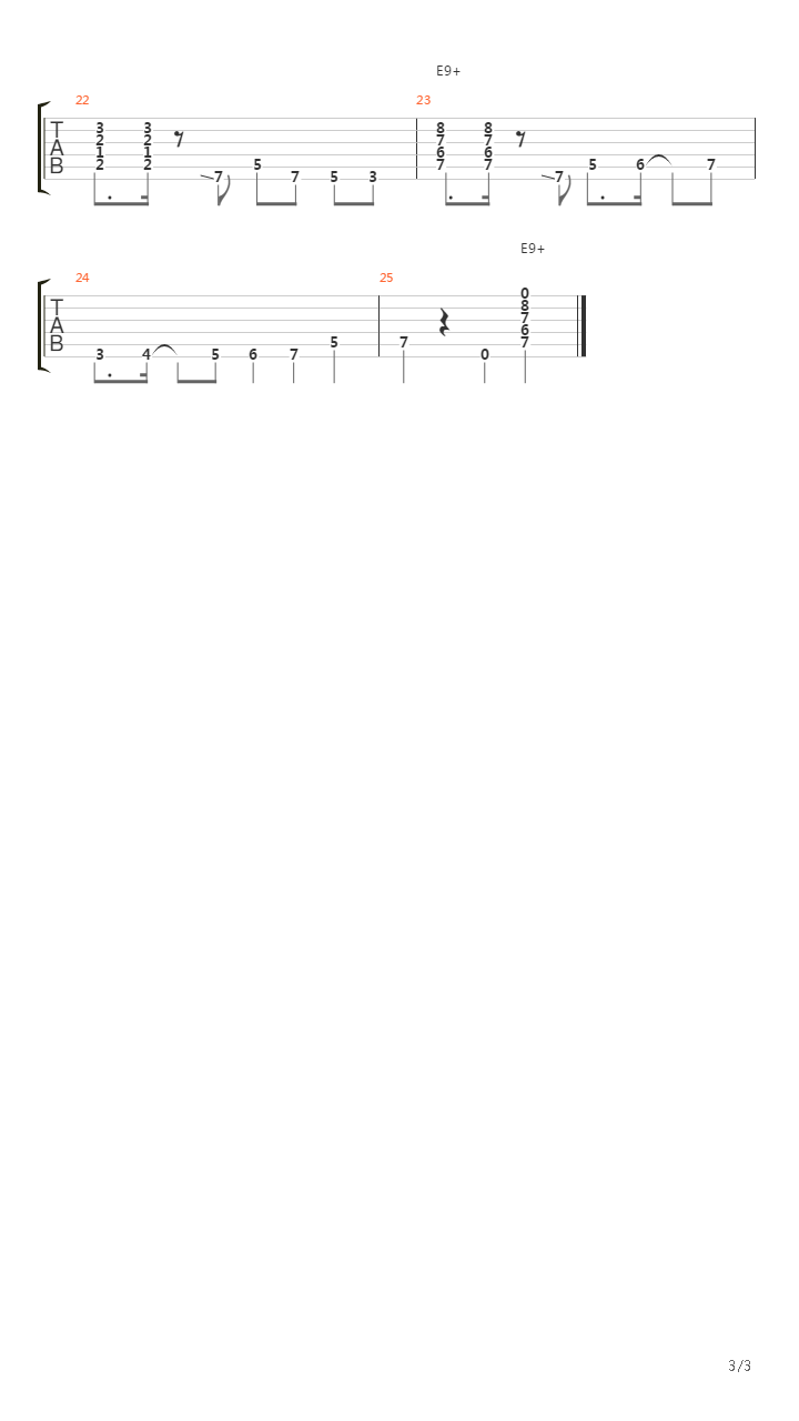 Hendrix Rhythm吉他谱