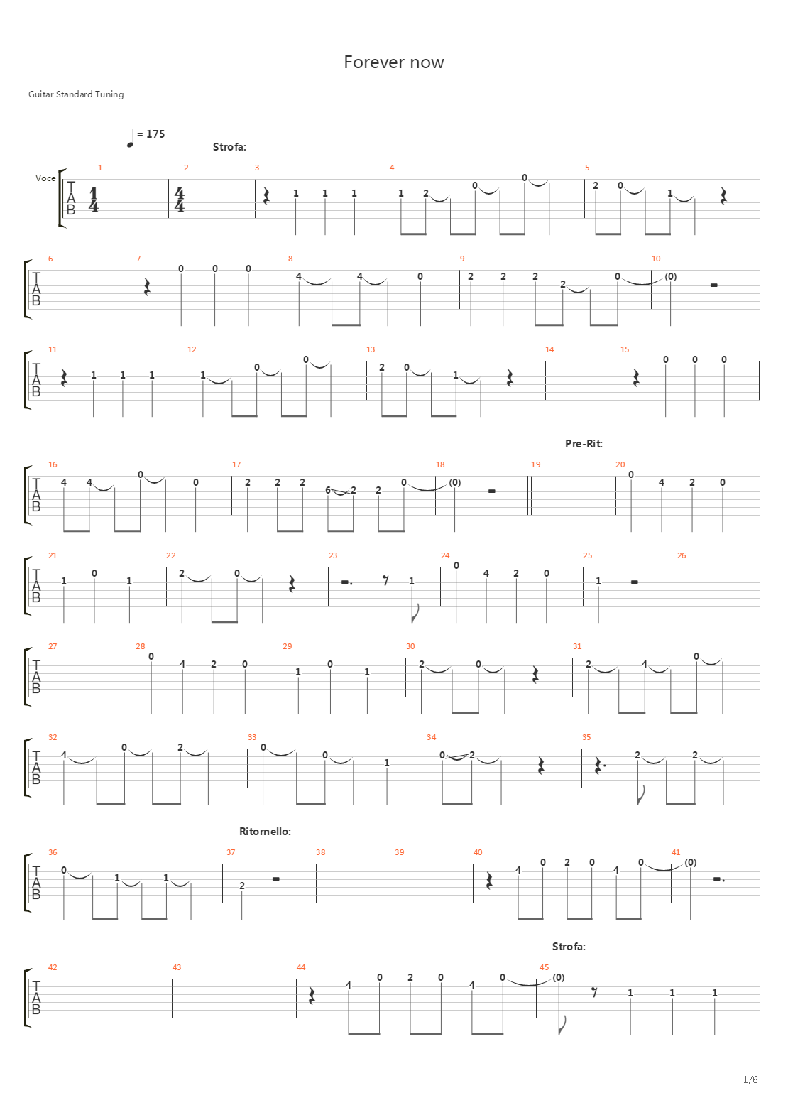 Forever Now吉他谱