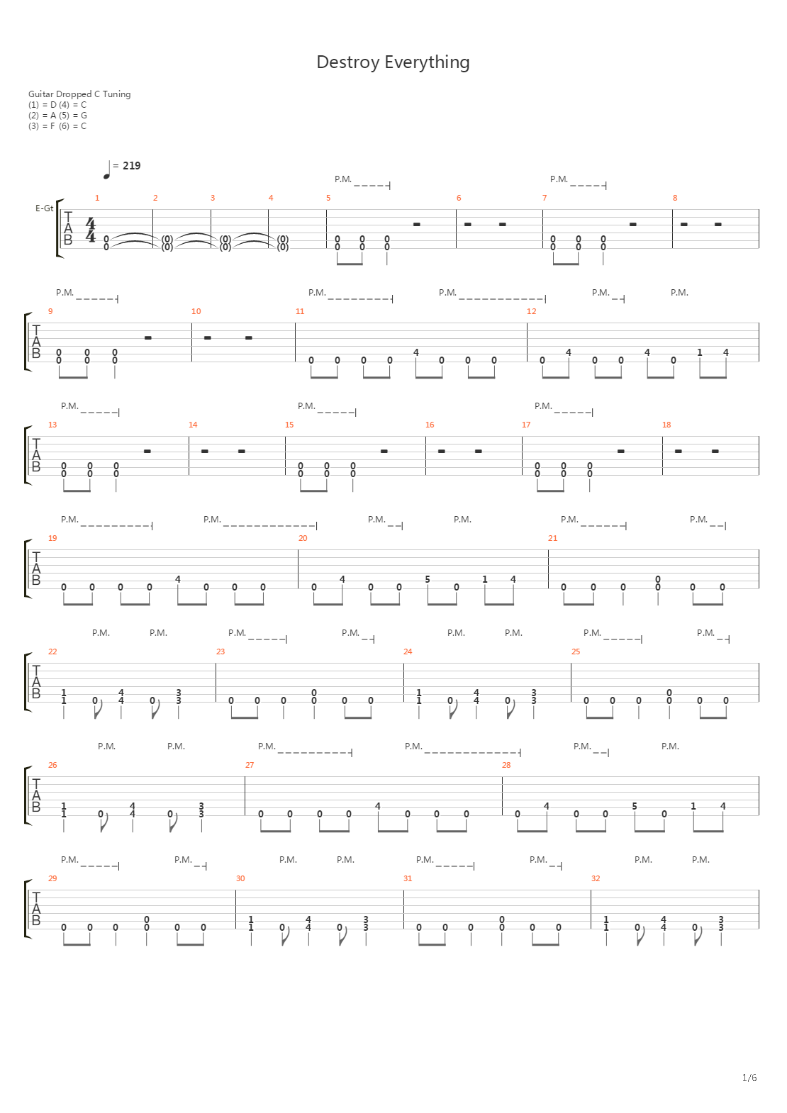 Destroy Everything吉他谱