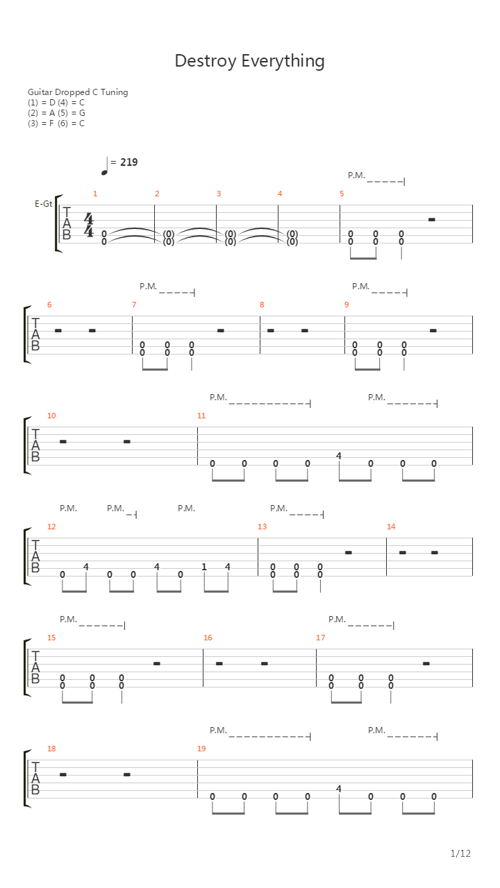 Destroy Everything吉他谱