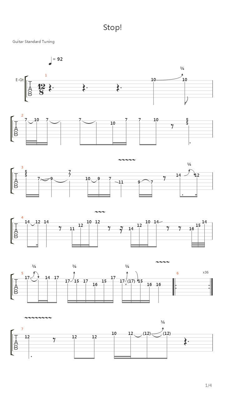 Stop吉他谱
