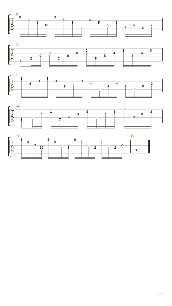 Etude No 2吉他谱