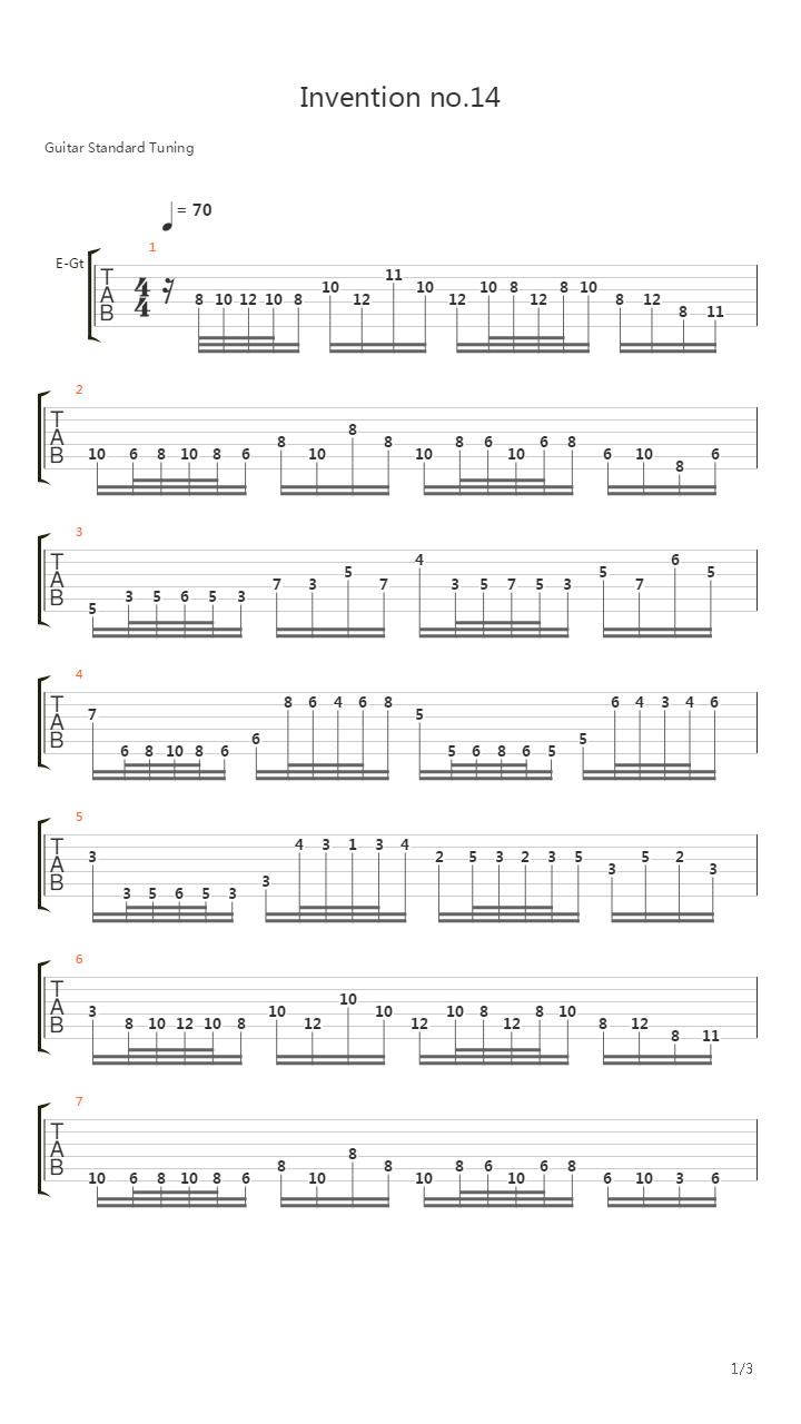 2 Parts Invention No14吉他谱