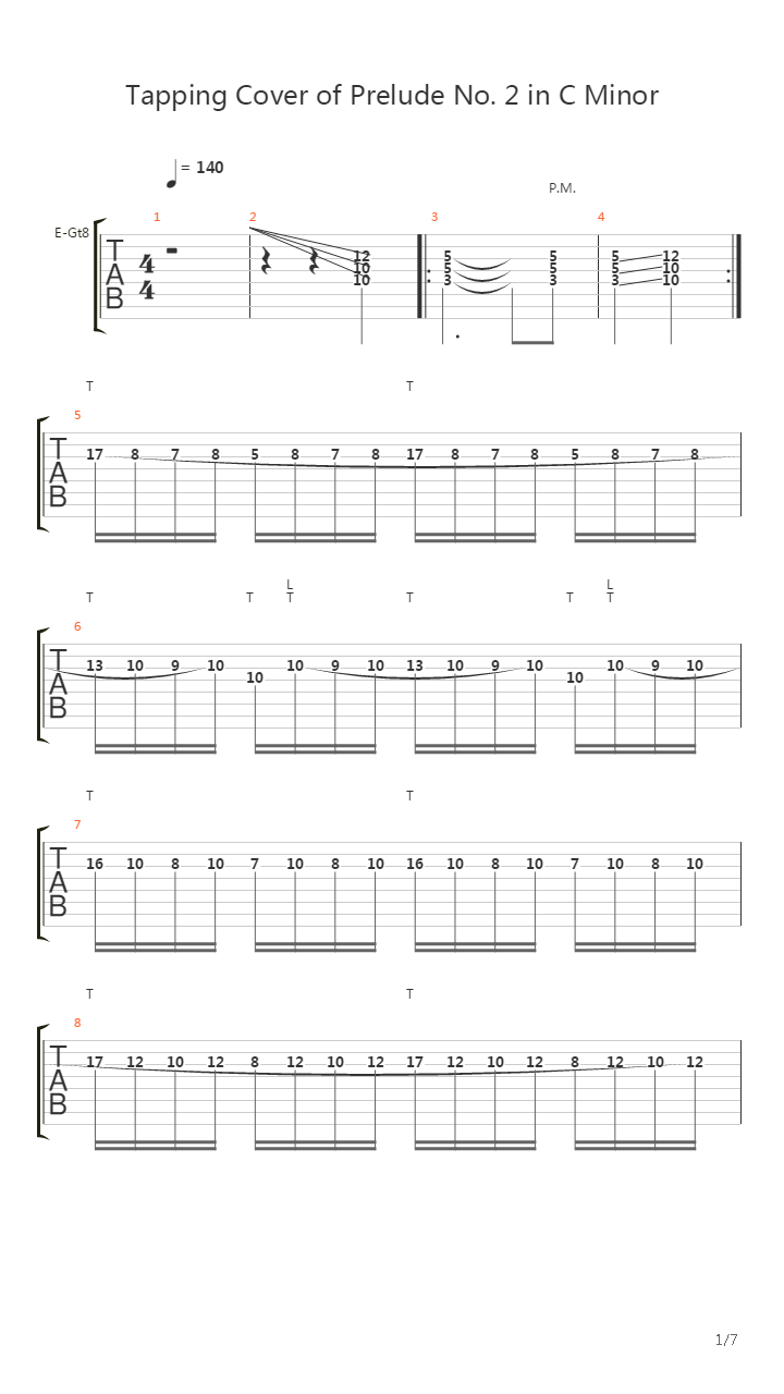 Prelude No 2 In C Minor吉他谱