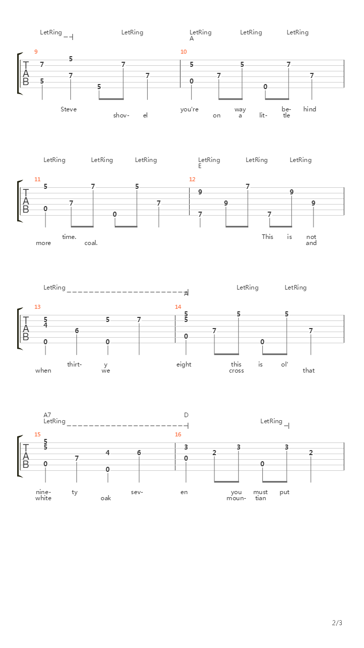 Wreck Of Old 97吉他谱