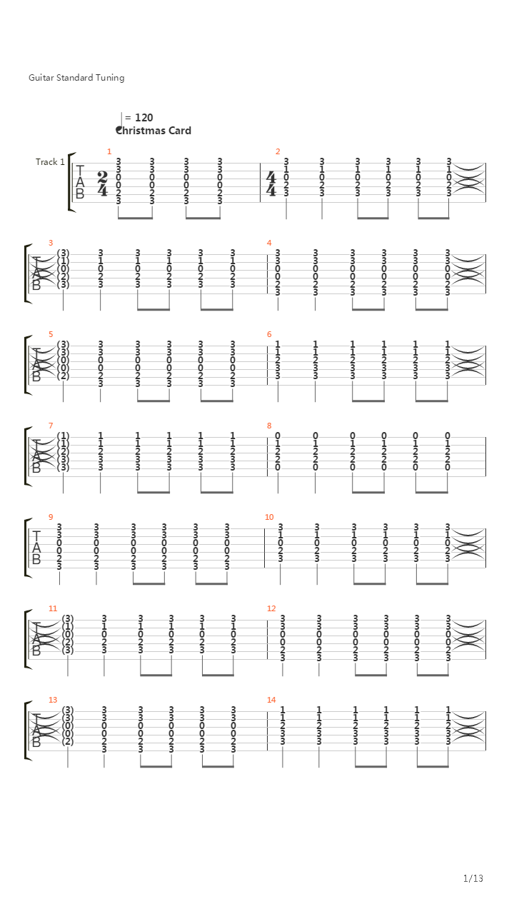 Christmas Card吉他谱