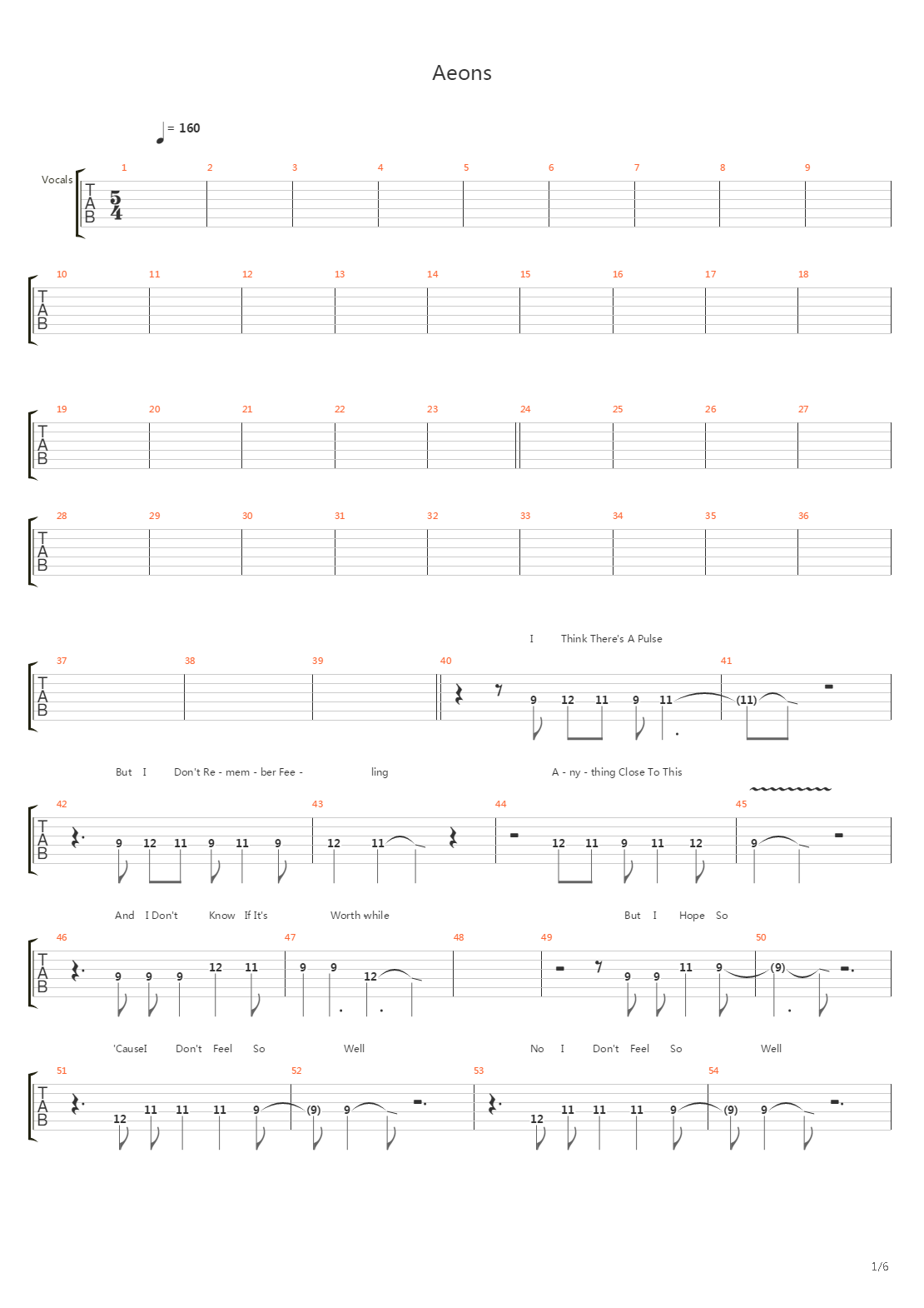 Aeons吉他谱