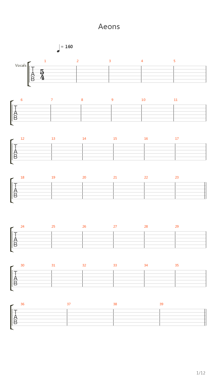 Aeons吉他谱