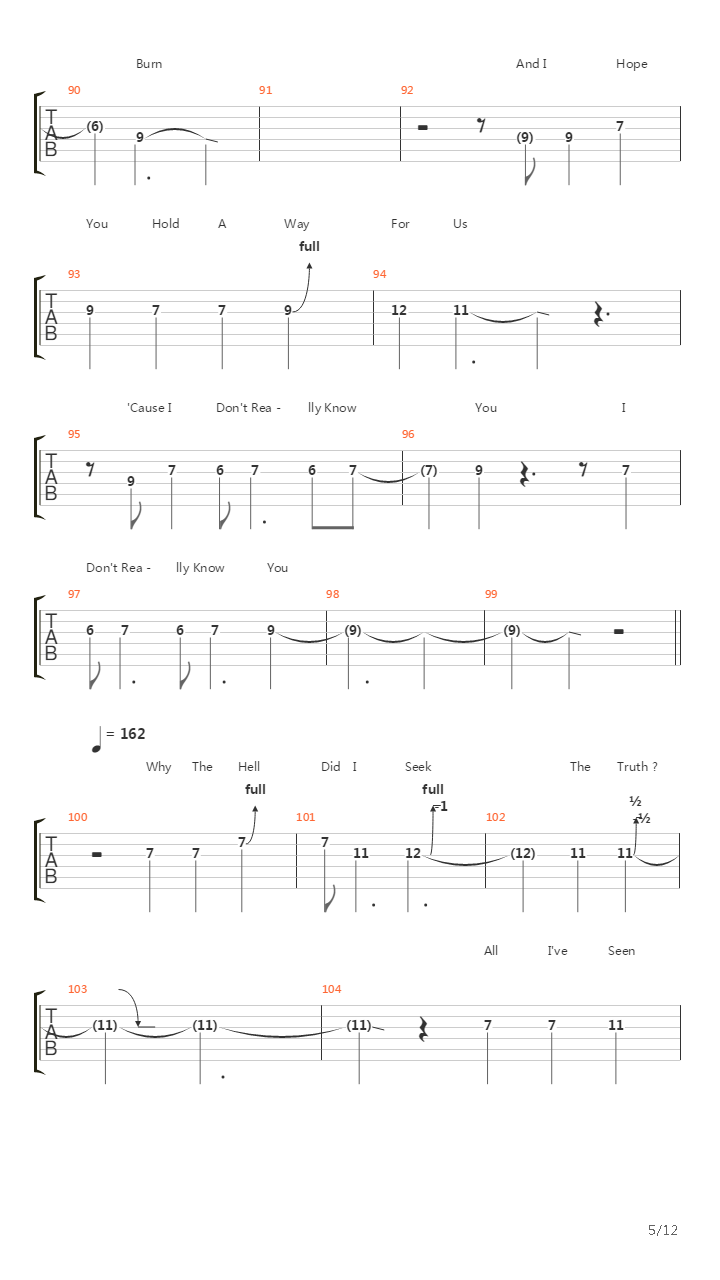 Aeons吉他谱