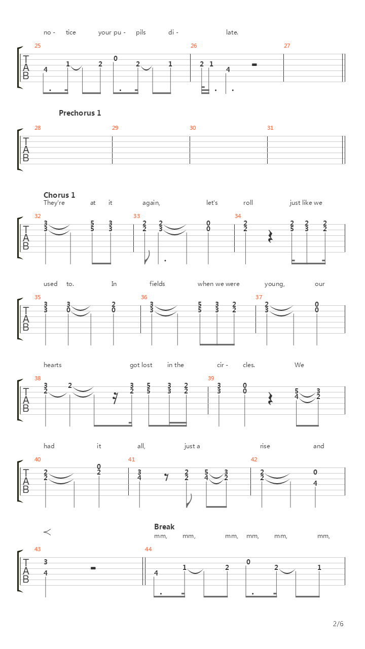Lets Roll Just Like We Used To吉他谱