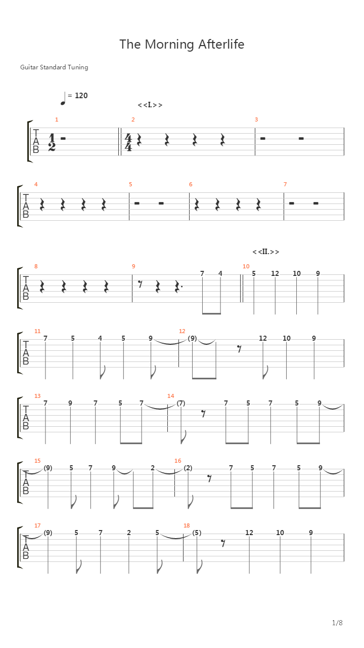 The Morning Afterlife吉他谱