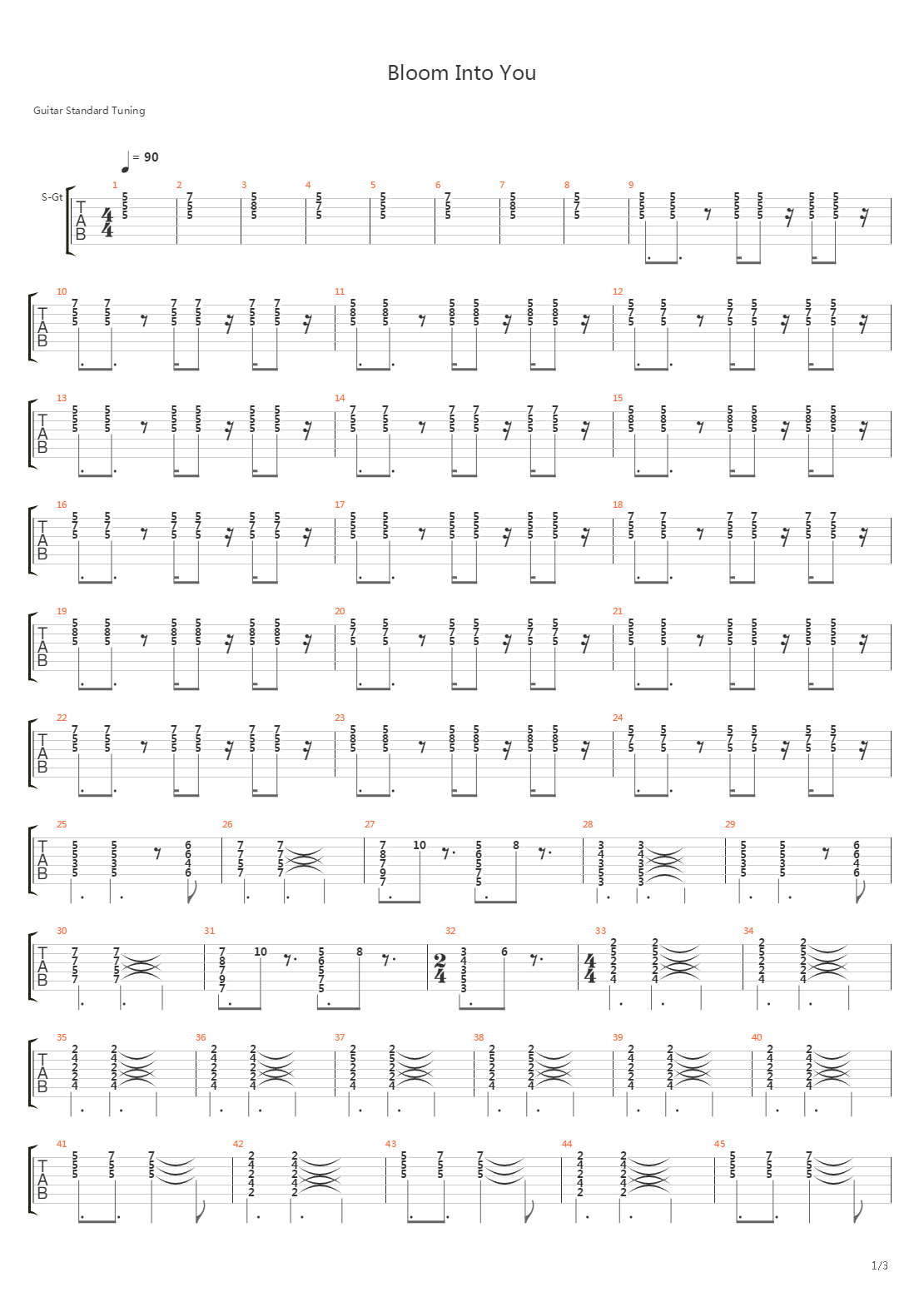 Bloom Into You吉他谱