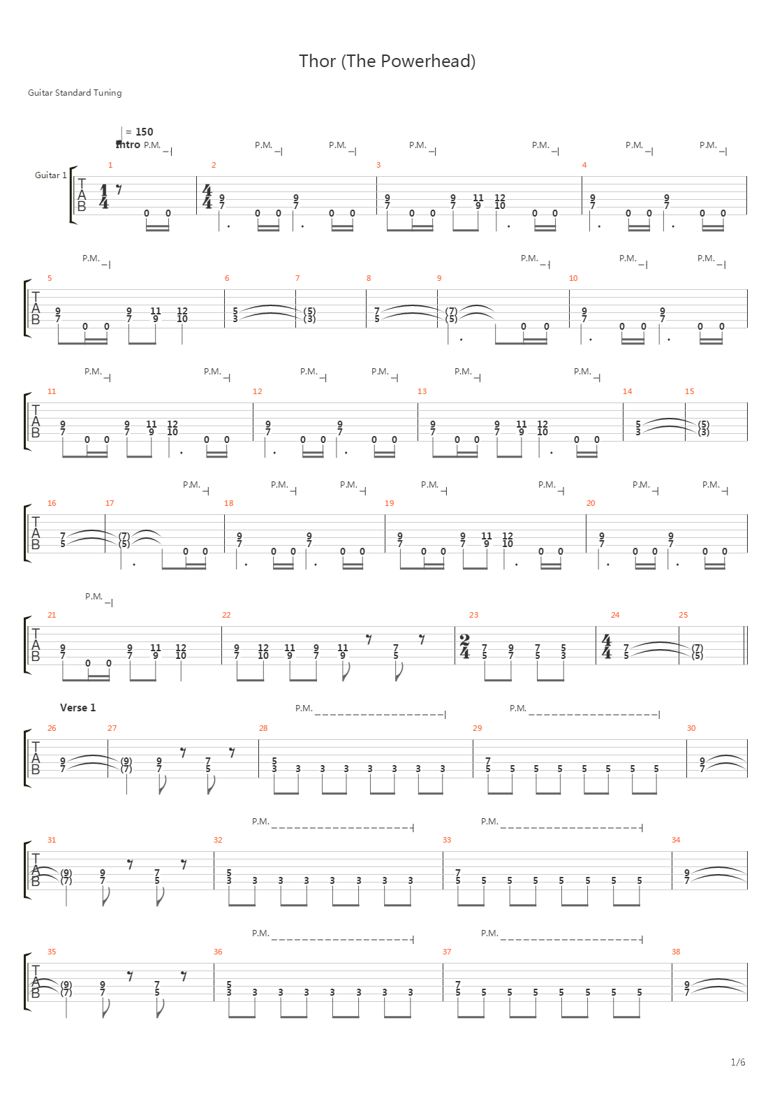 Thor The Powerhead吉他谱