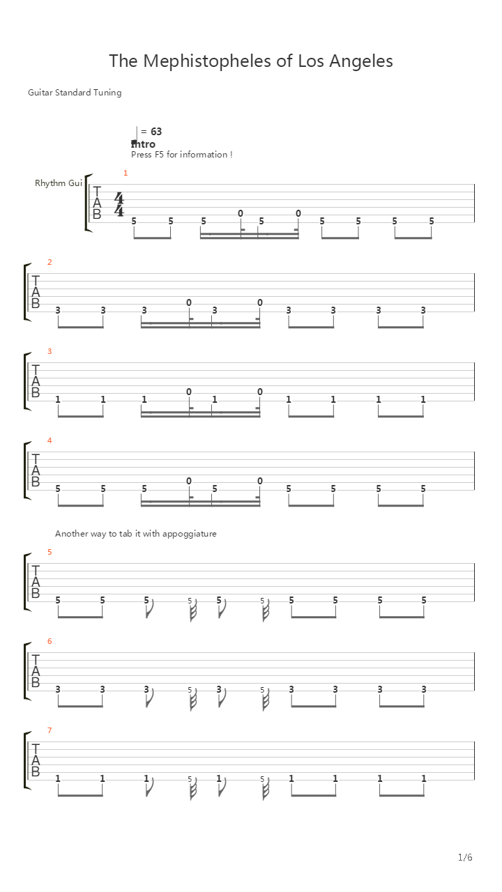 The Mephistopheles Of Los Angeles吉他谱
