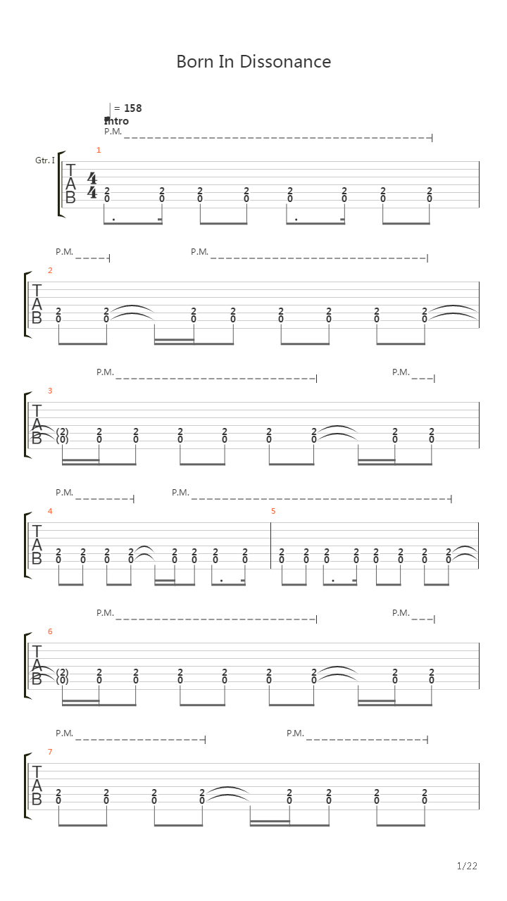 Born In Dissonance吉他谱