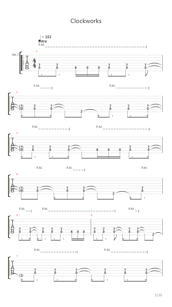 Clockworks吉他谱