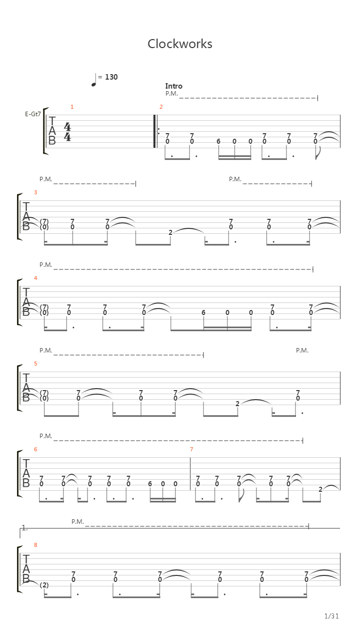 Clockworks吉他谱