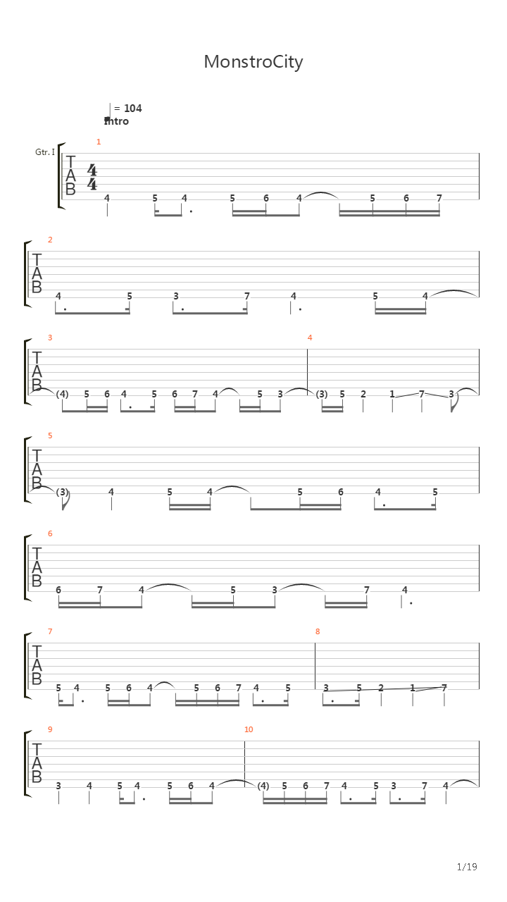 Monstrocity吉他谱