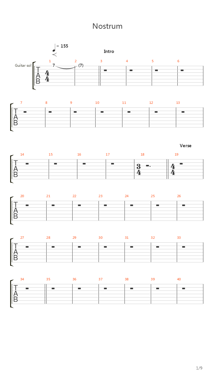 Nostrum吉他谱
