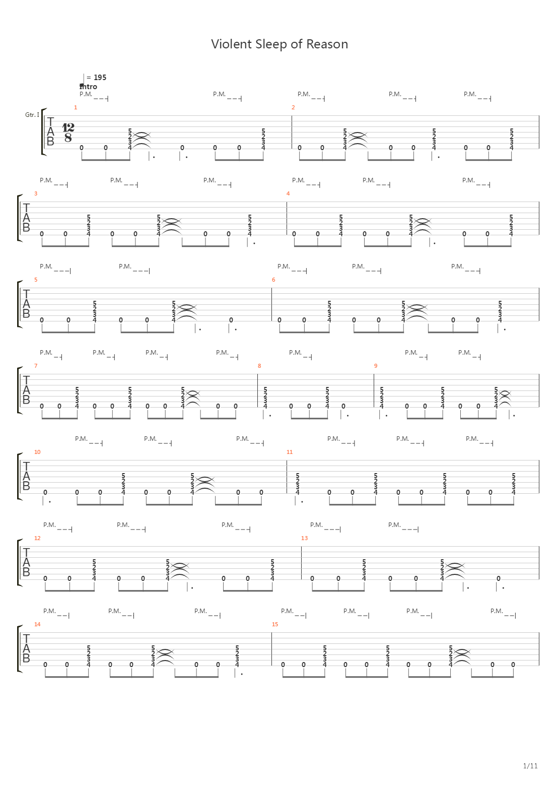 Violent Sleep Of Reason吉他谱