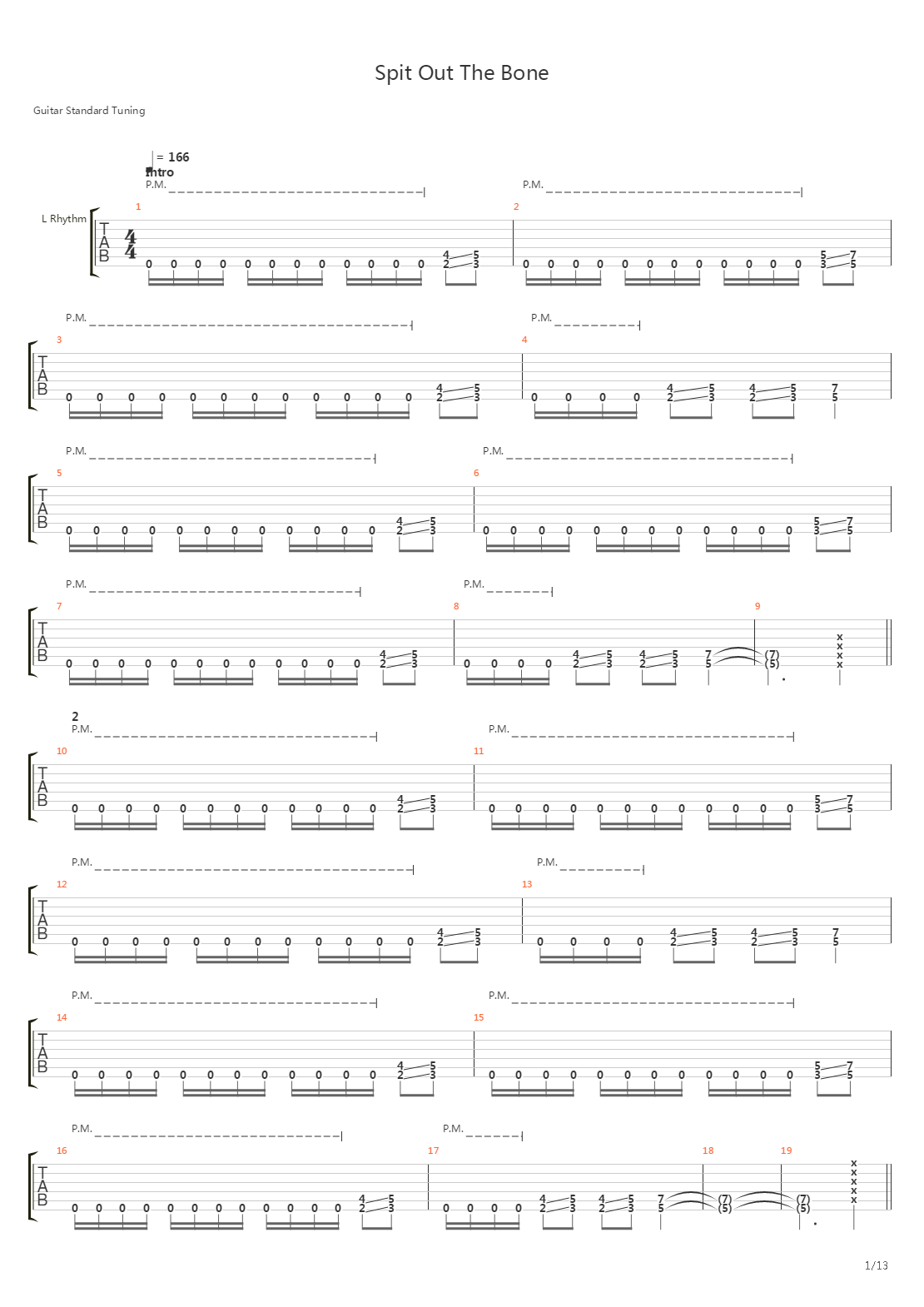 Spit Out The Bone吉他谱