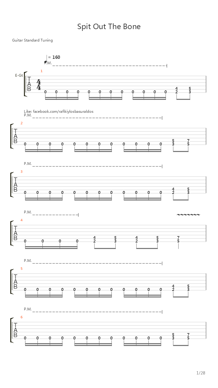 Spit Out The Bone吉他谱
