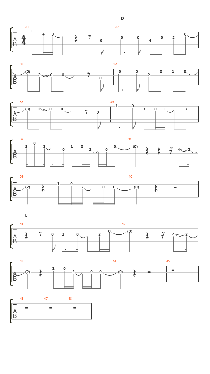 Tegami吉他谱