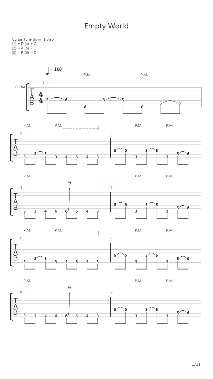 Empty World吉他谱