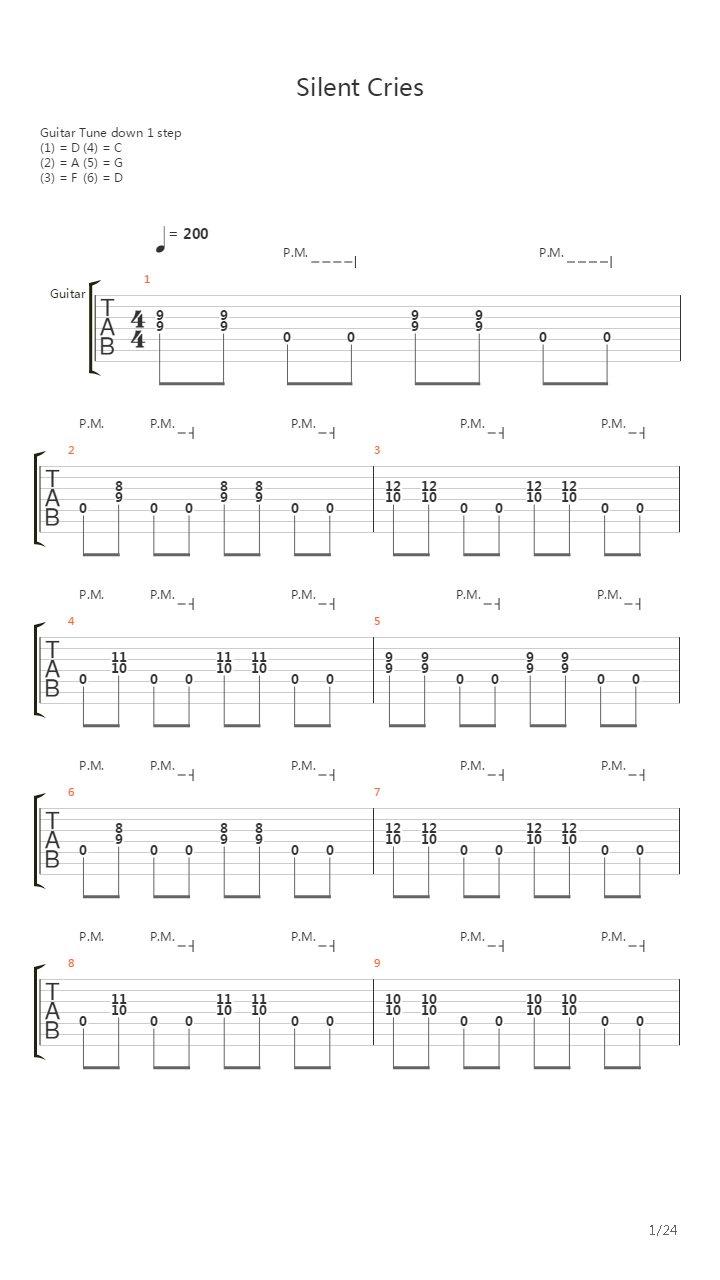 Silent Cries吉他谱