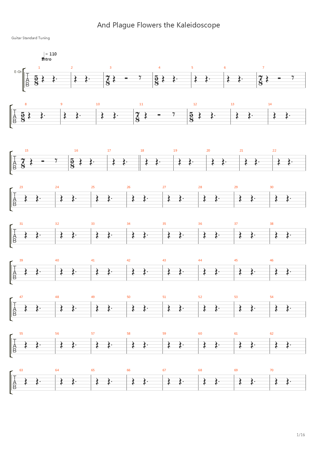 And Plague Flowers The Kaleidoscope吉他谱