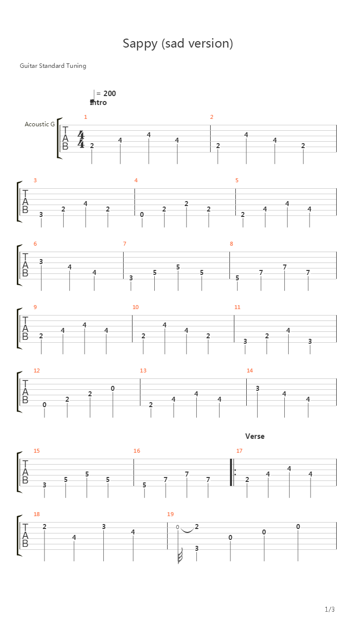 Sappy吉他谱