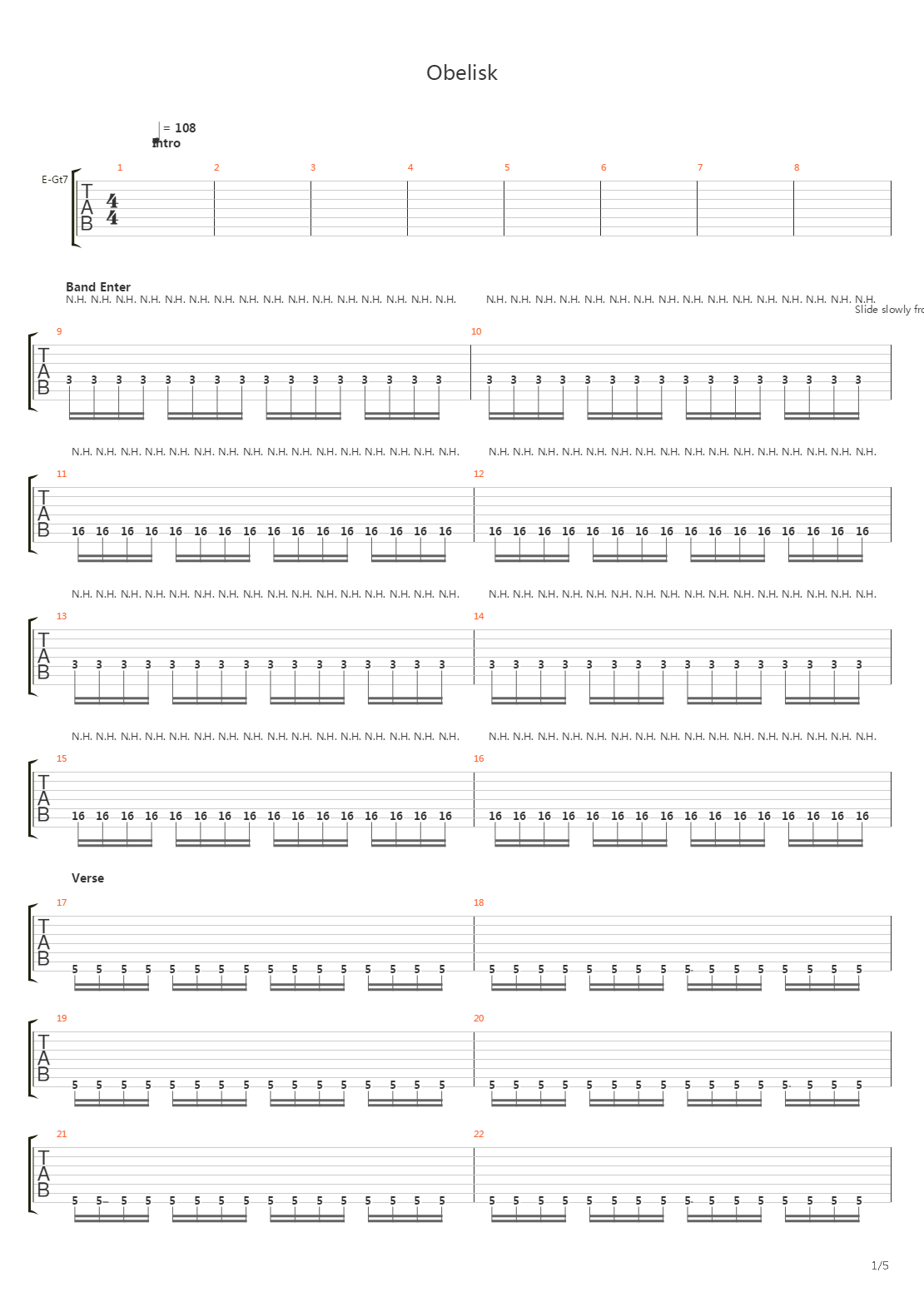 Obelisk吉他谱