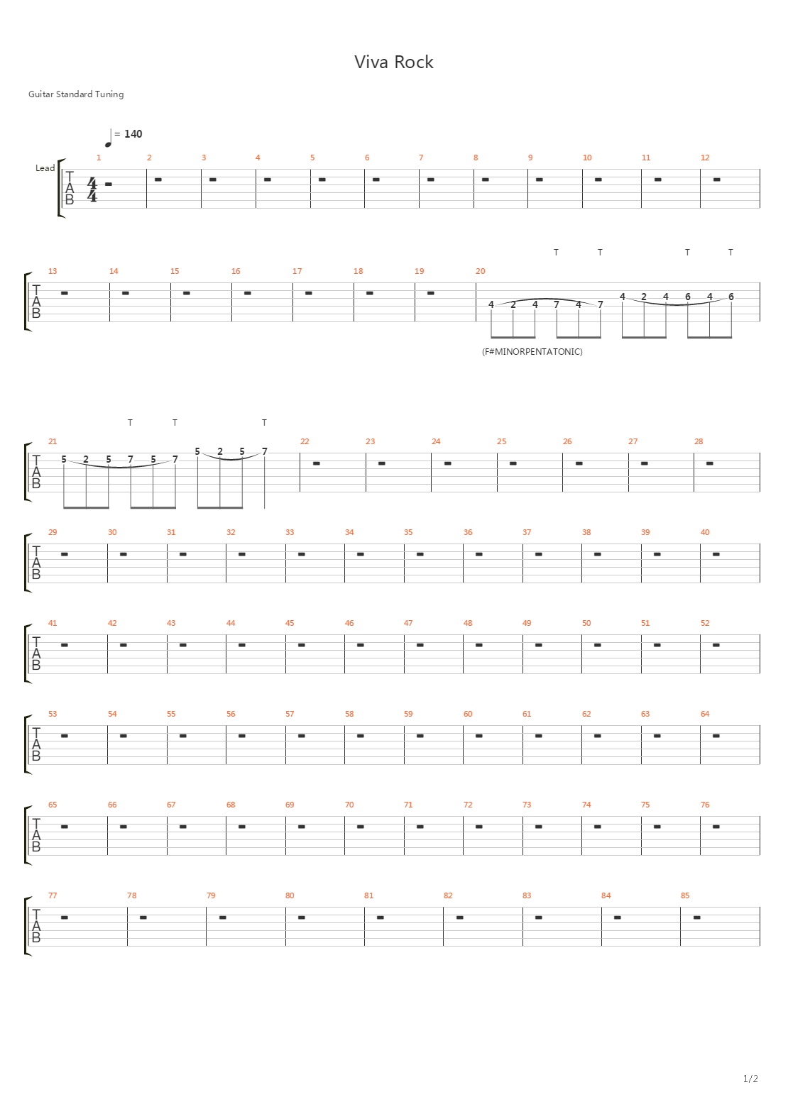 Viva Rock吉他谱