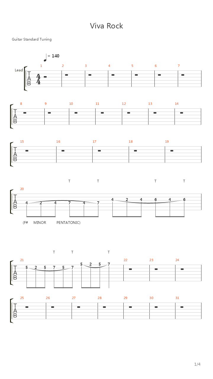 Viva Rock吉他谱