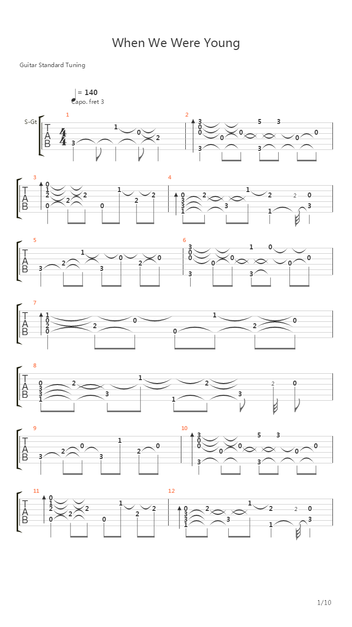 When We Were Young吉他谱