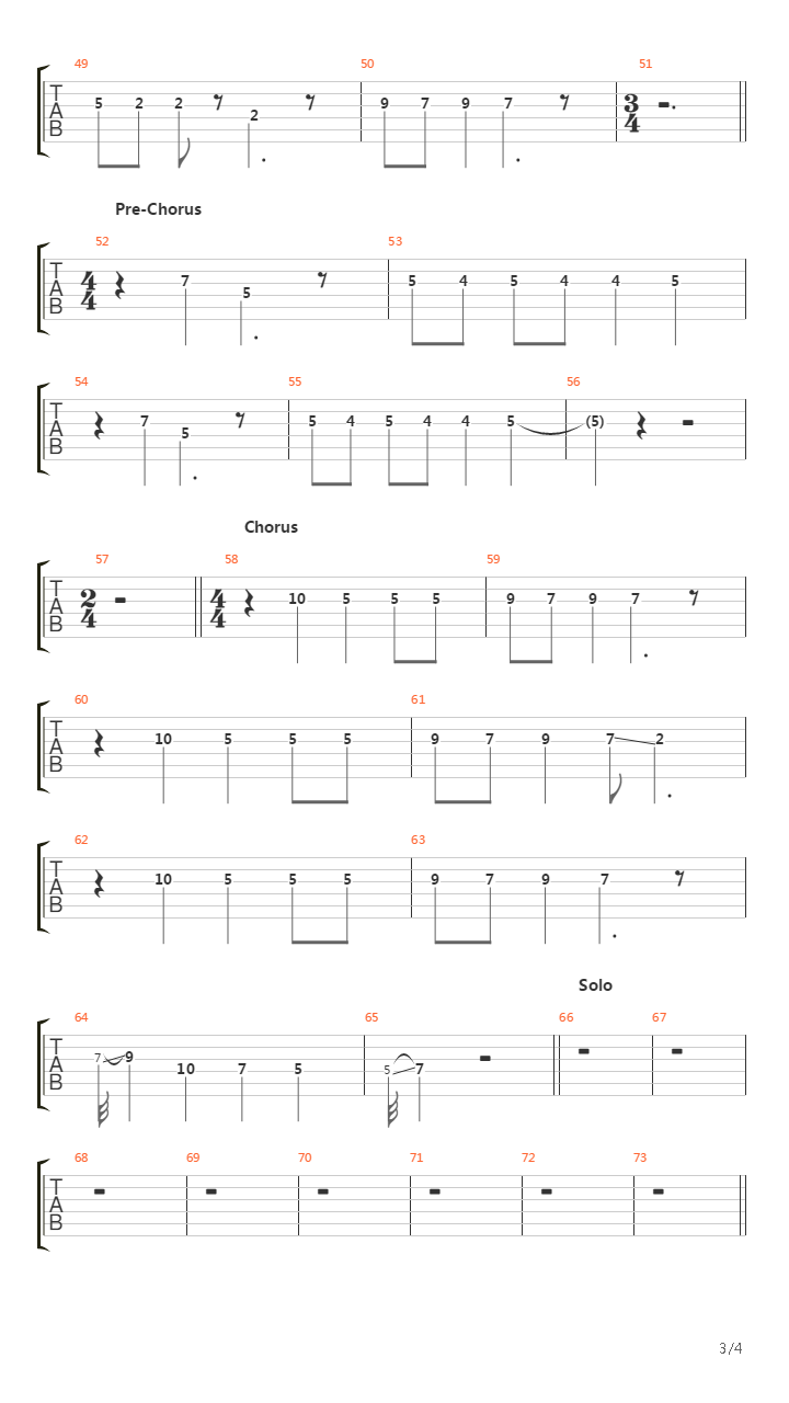 Tenement Song吉他谱