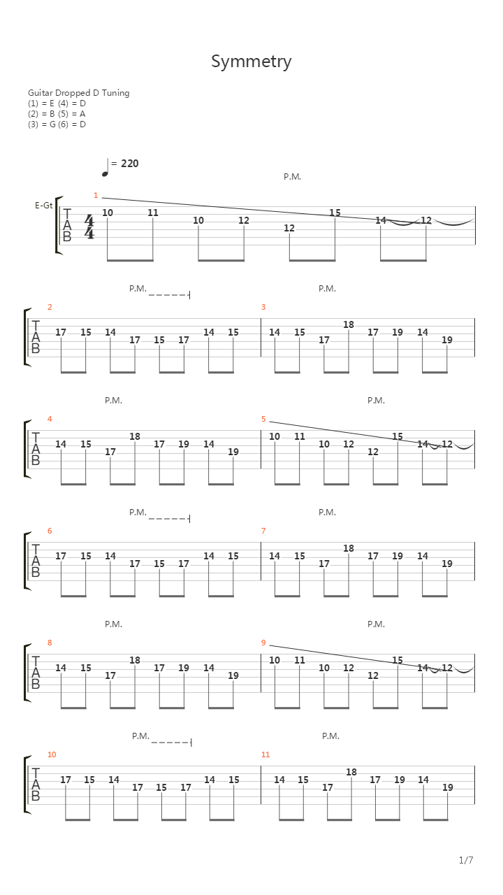 Symmetry吉他谱