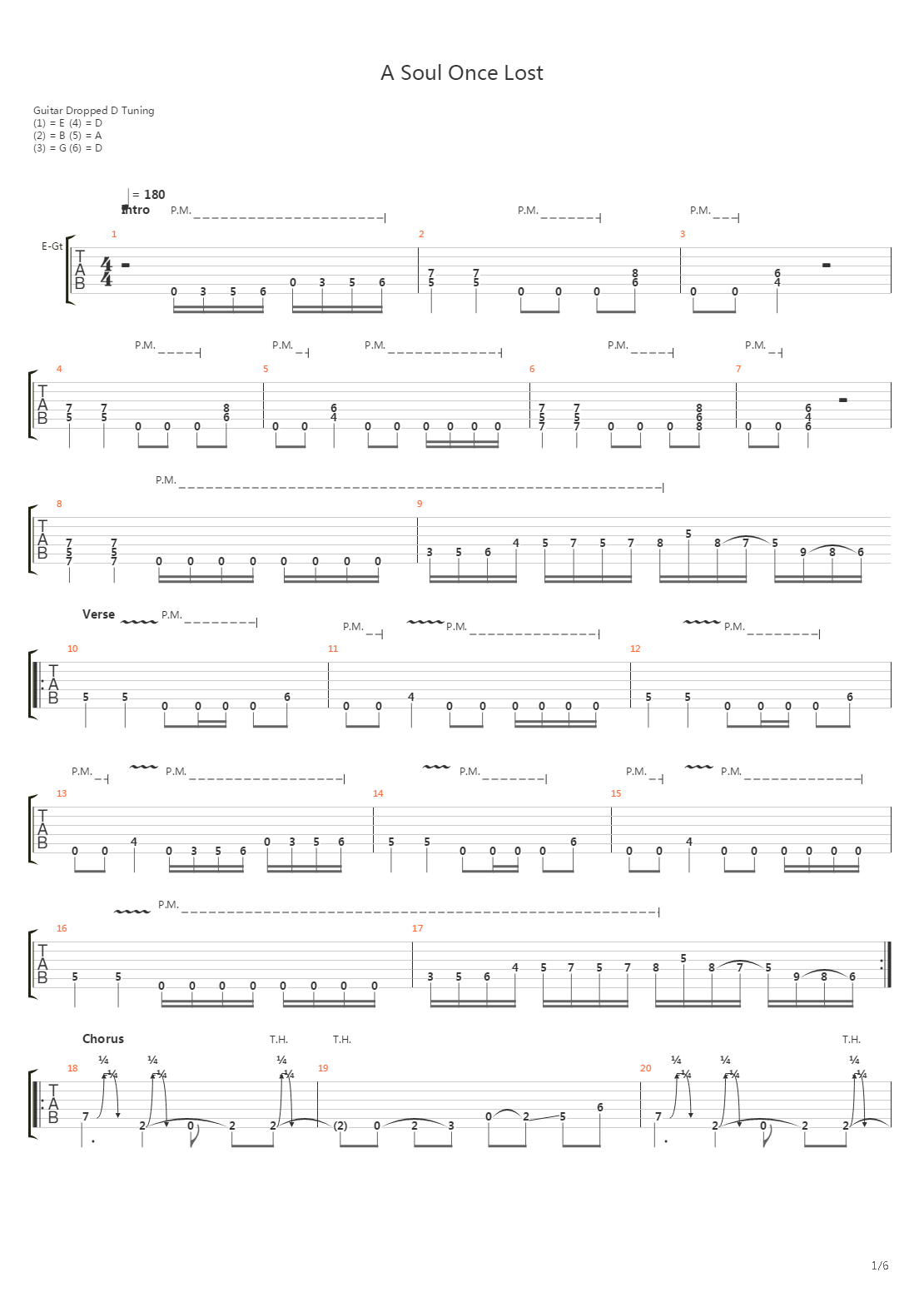 A Soul Once Lost吉他谱