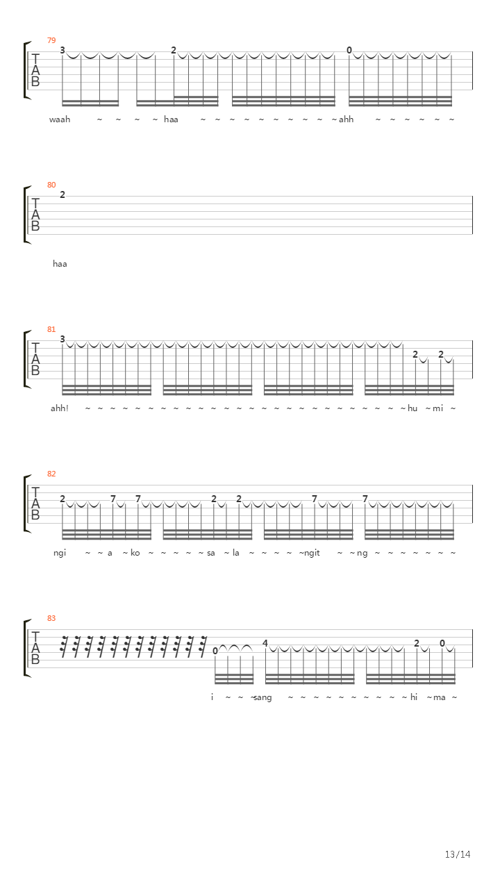 Himala吉他谱