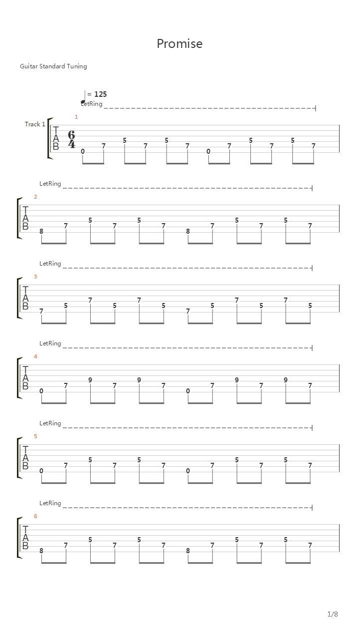 Promise吉他谱