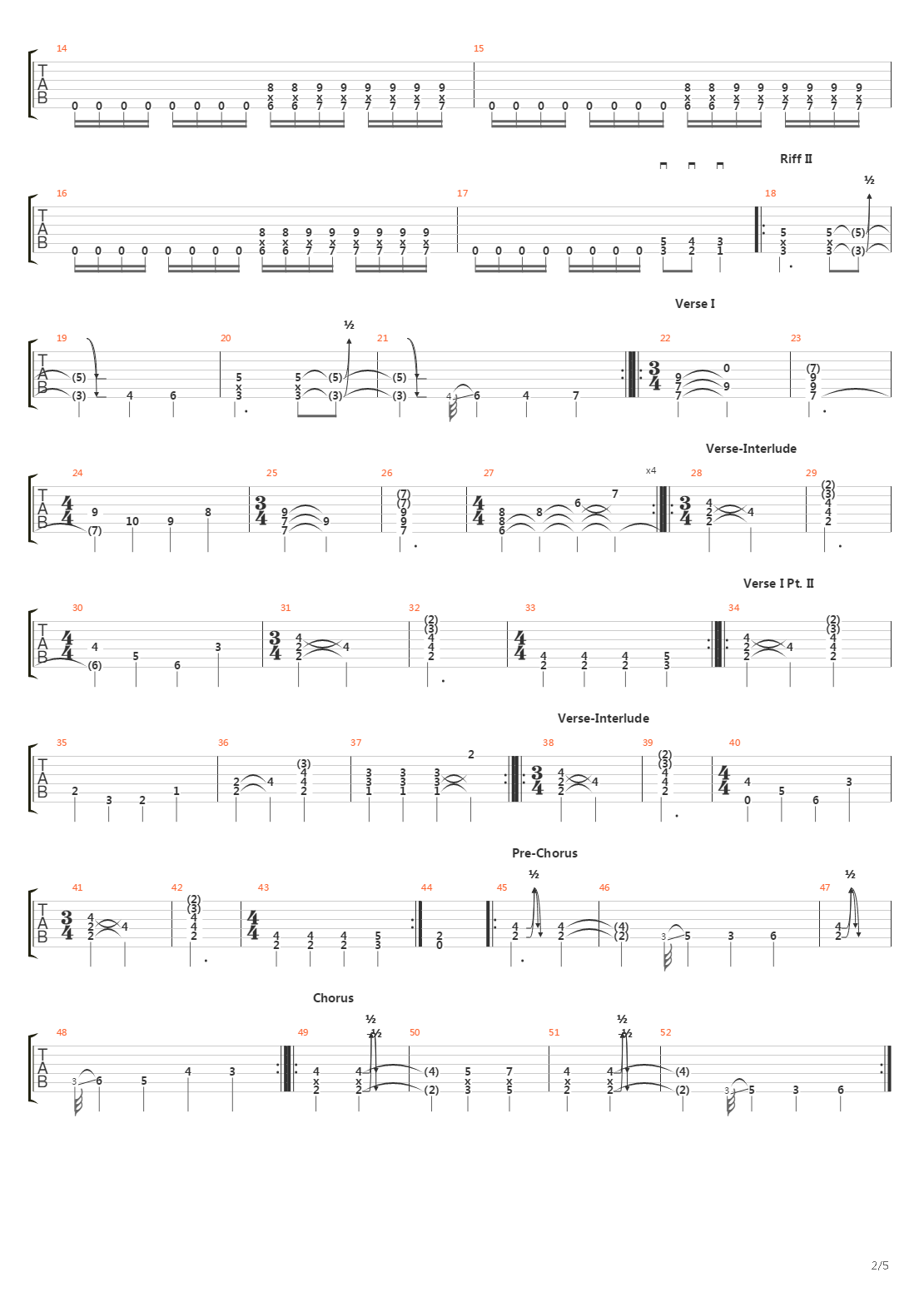 Commando吉他谱