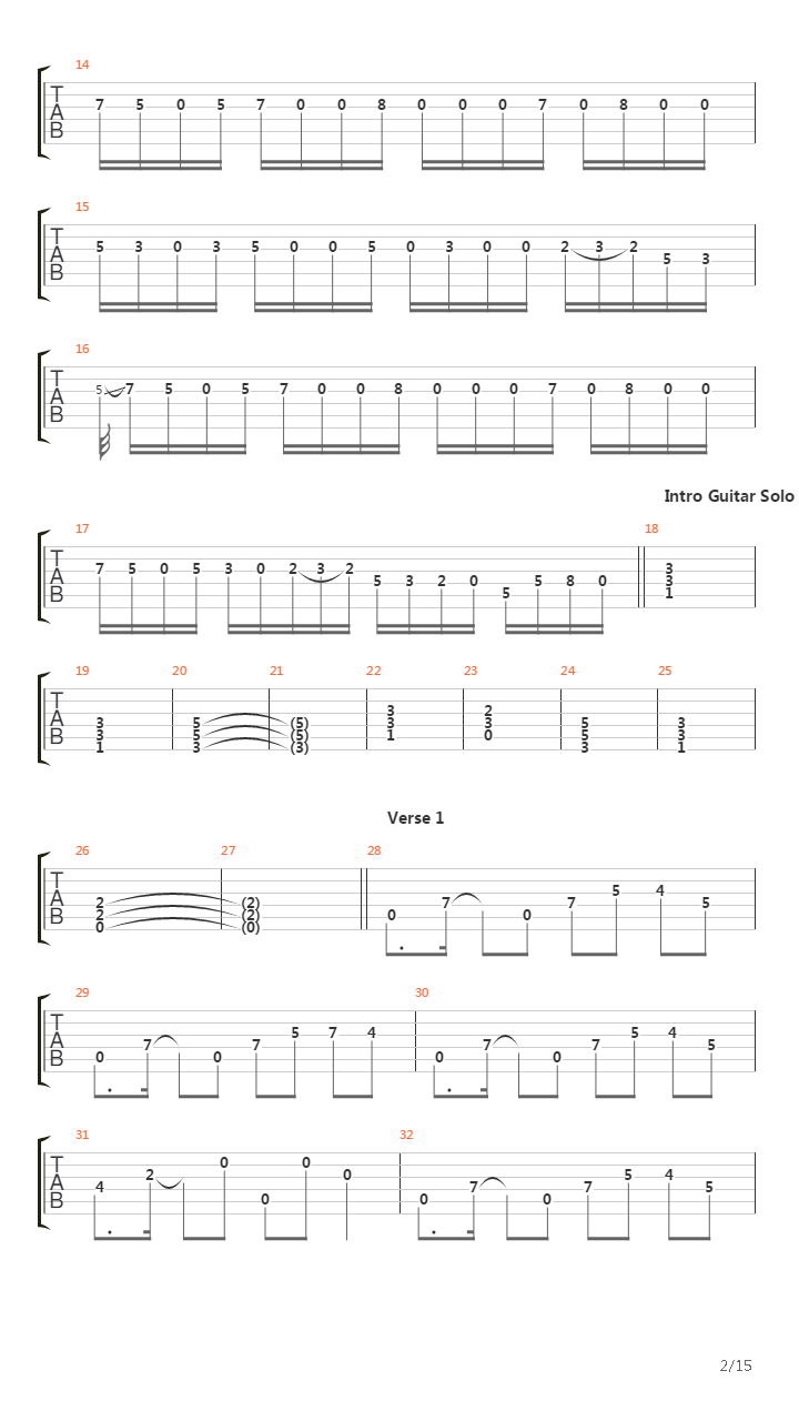 Fall In Line吉他谱