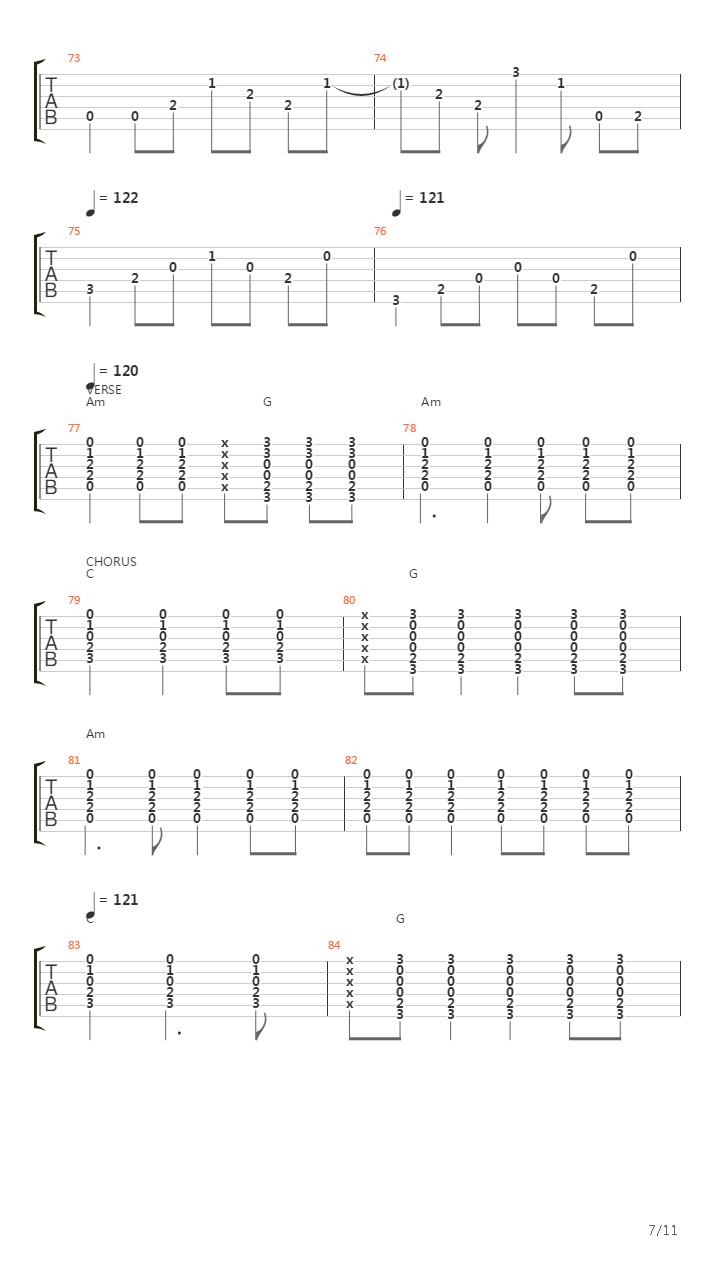 Simple Man吉他谱