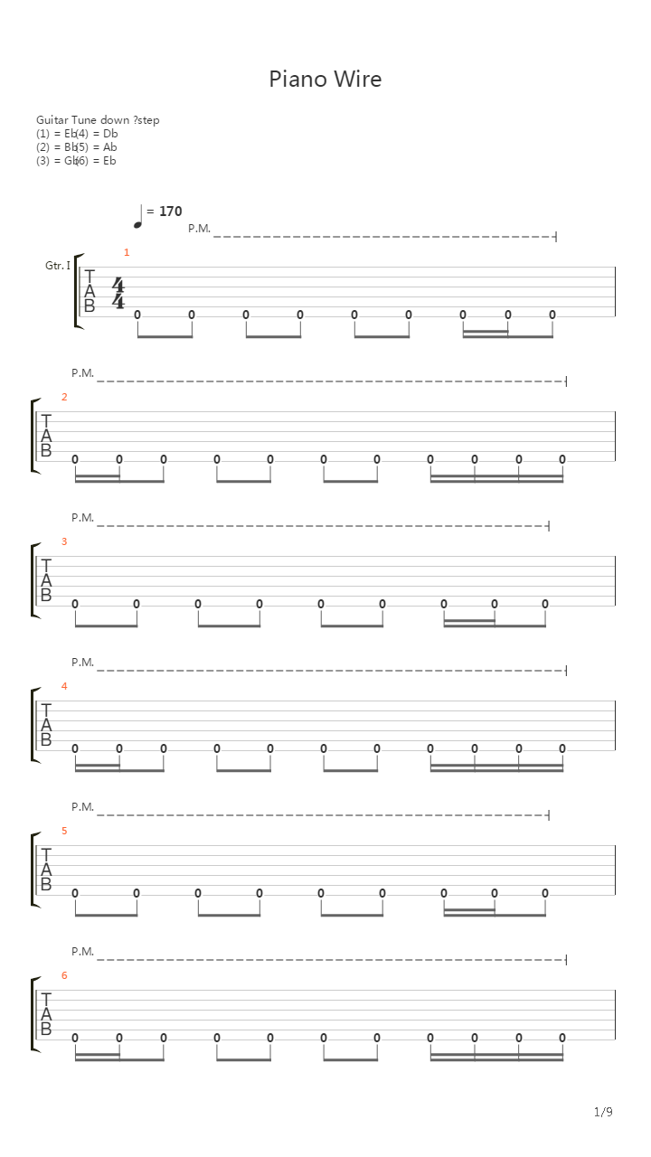 Piano Wire吉他谱