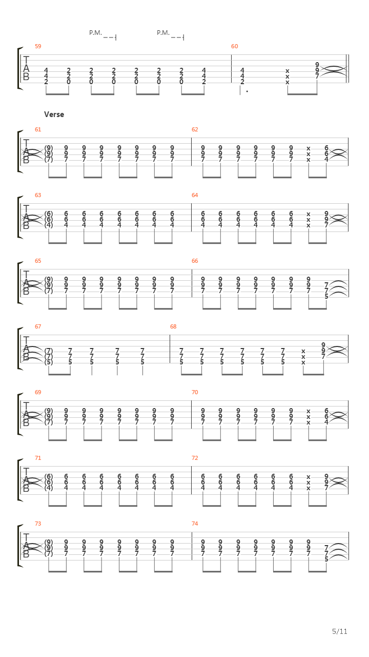 Over The Line吉他谱